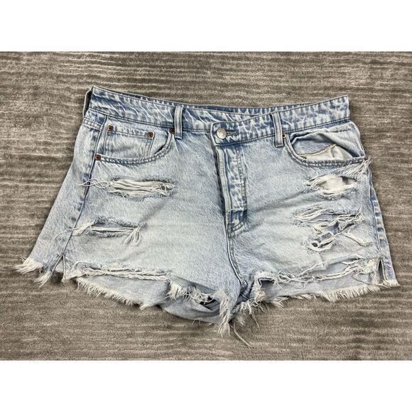 Aeropostale Pants - Aeropostale Shorts Womens 12 Blue Destroyed Mom Short Cut Off Denim‎